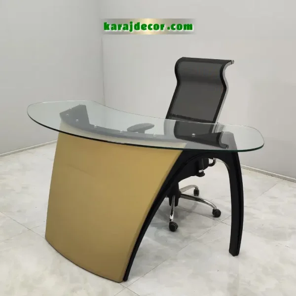 میز مدیریت مدرن شیشه ‌ای