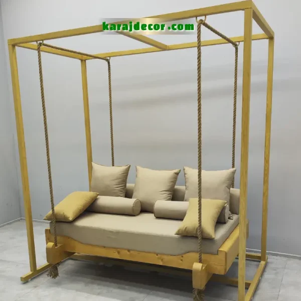 مبل تابی آرایشگاهی چوبی